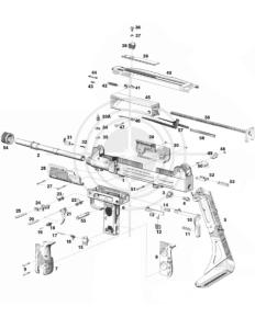 éclaté  Thompson UZI MP, MP2